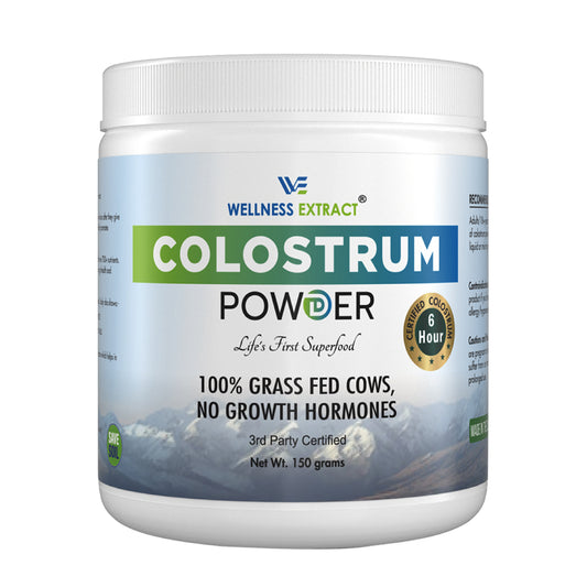 Bovine Colostrum Powder 150 g| Protein Lactoferrin Supplement | Hormone Free | True 6 Hour Extracted